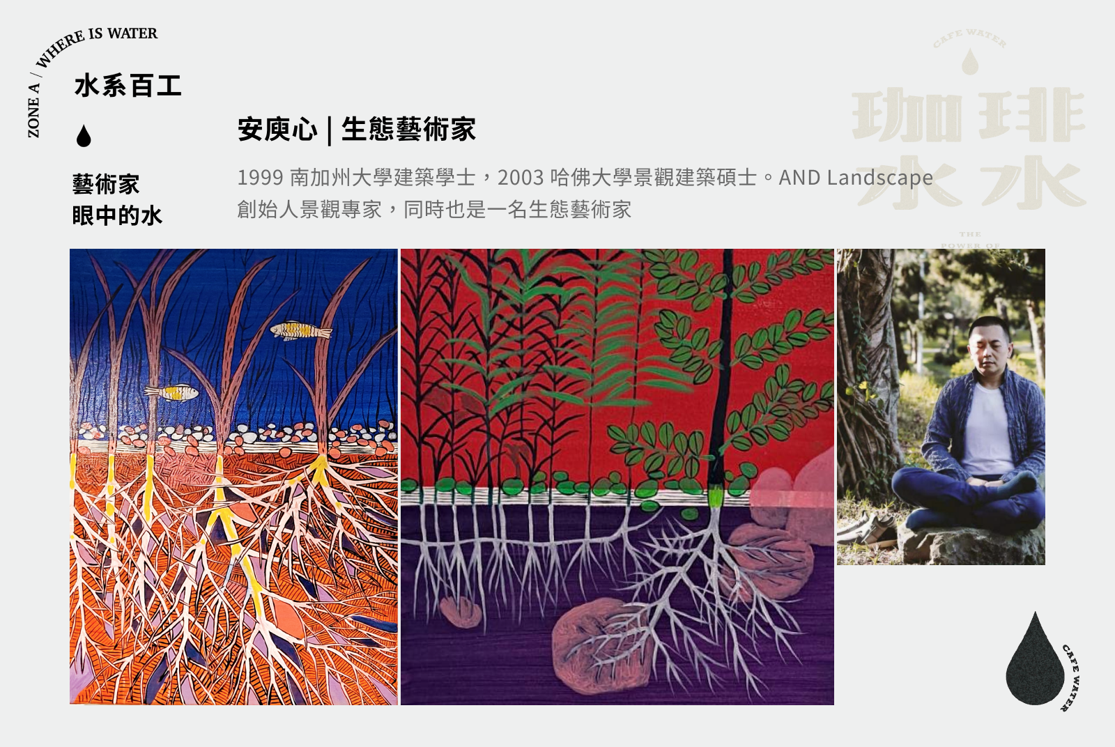 ZONE A｜WHERE IS  
WATER #水系百工的記憶｜生態藝術家 安虞心
