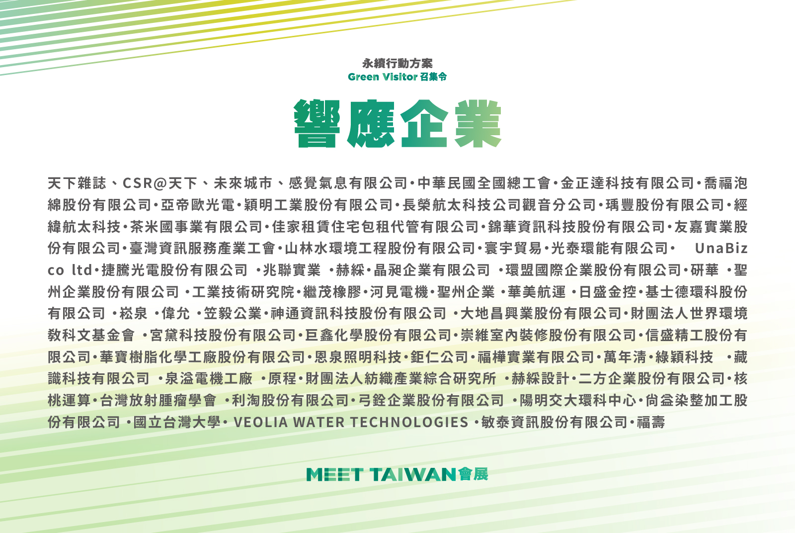 響應企業名單