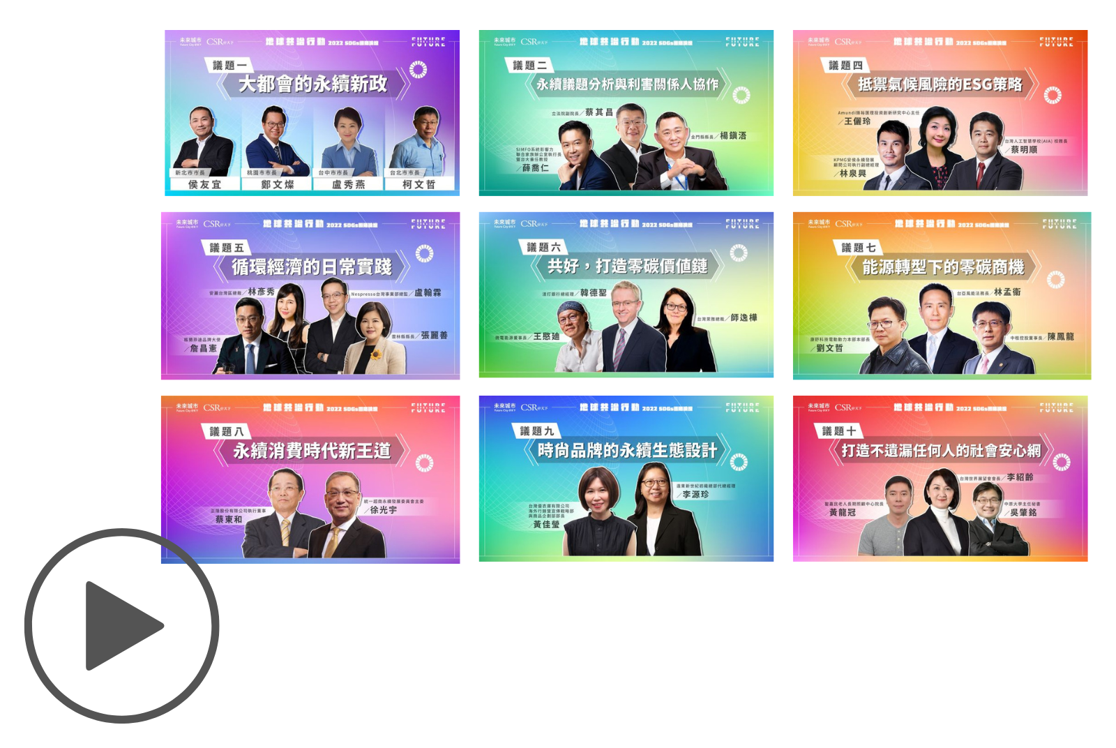▲ 點擊「播放按鈕」，觀看 2022 SDGs 國際論壇精華影音