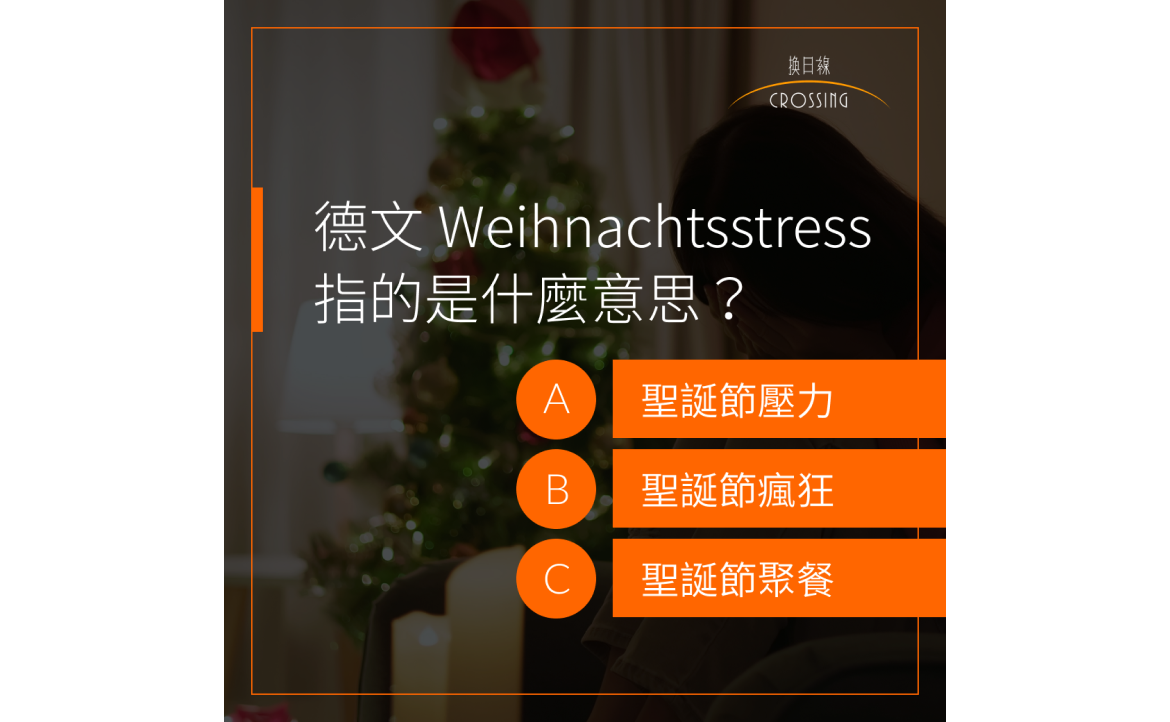 德文 Weihnachtsstress指的是什麼意思？
