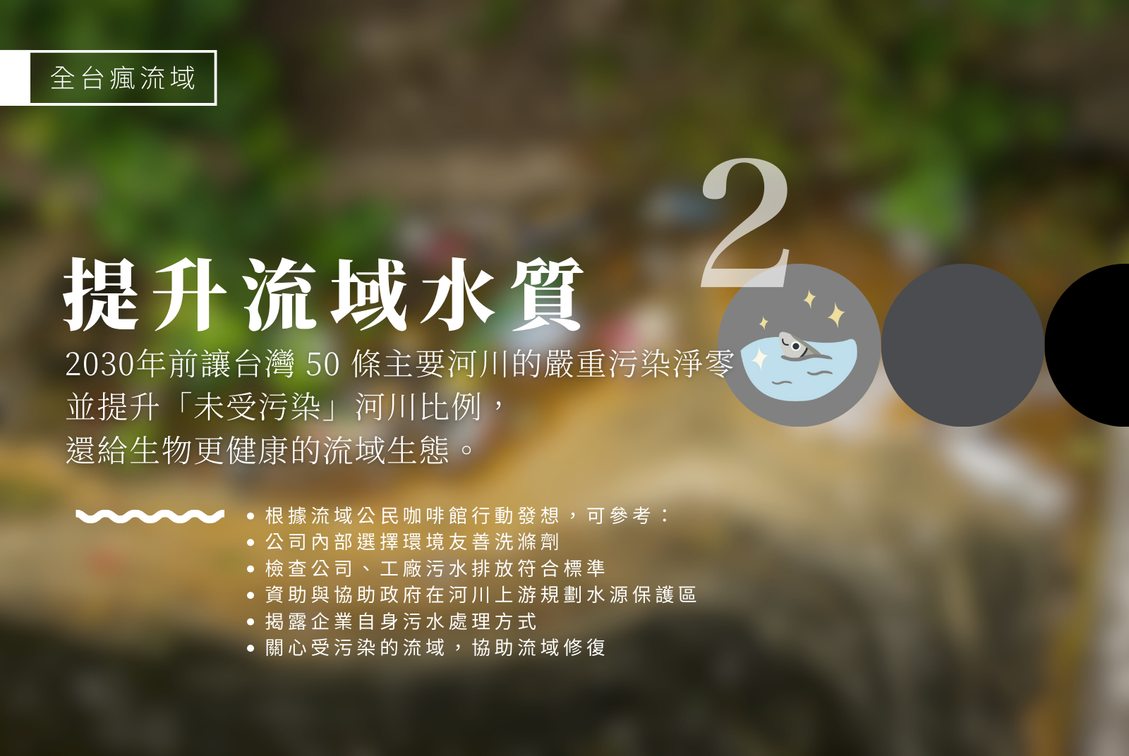 關鍵任務二：提升流域水質