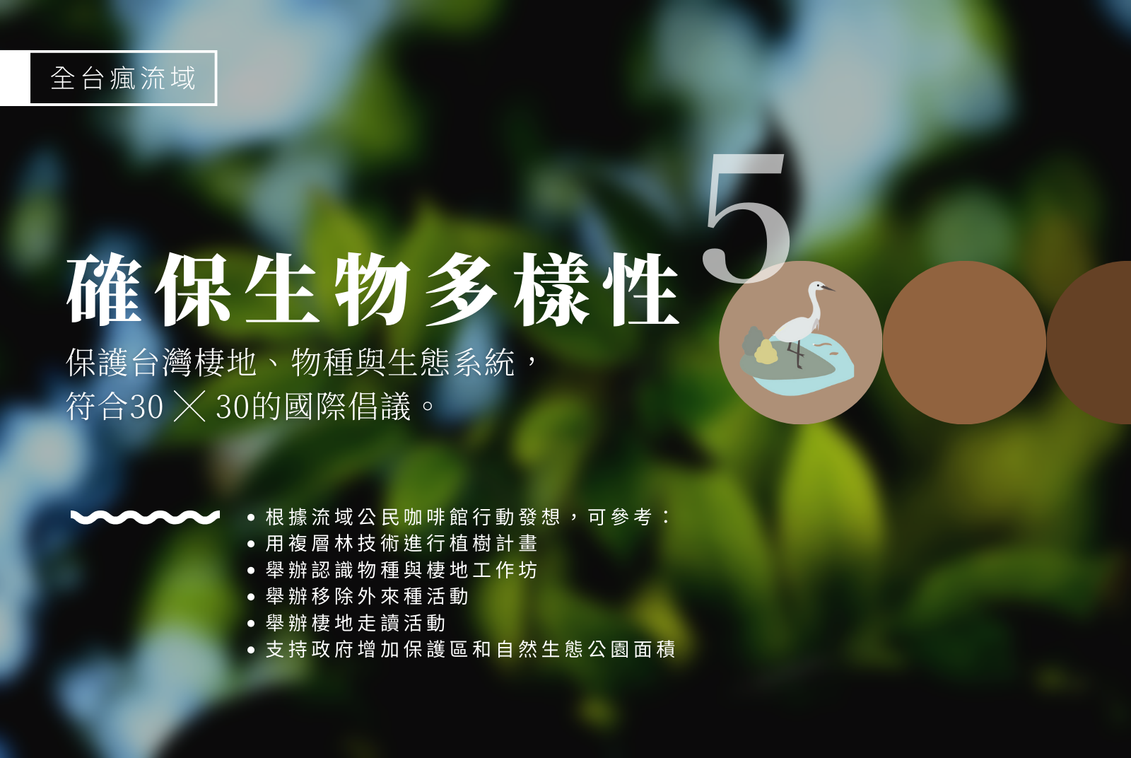 關鍵任務五：確保生物多樣性